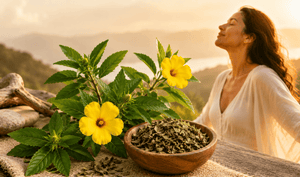 Damiana leaf, traditional mood botanical in aphrodisiac chocolate